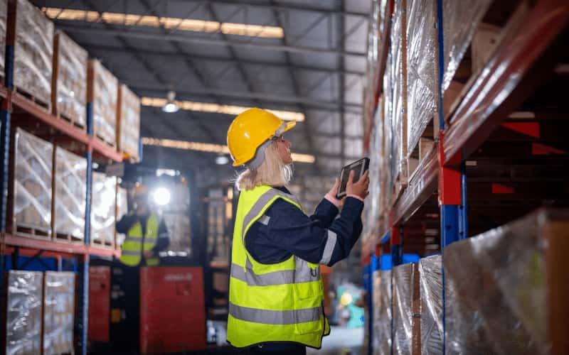 logistic staff doing odd hours in warehouse operation