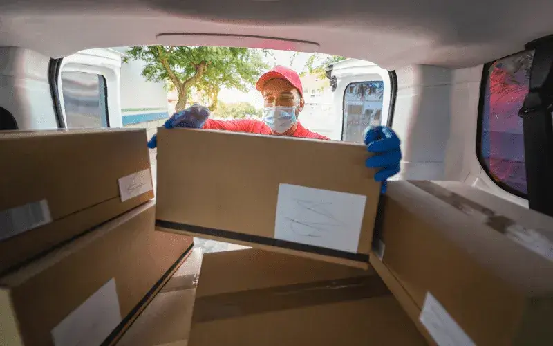 man doing pick up delivery service